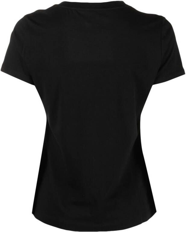 DKNY T-shirt met logo-reliëf Zwart