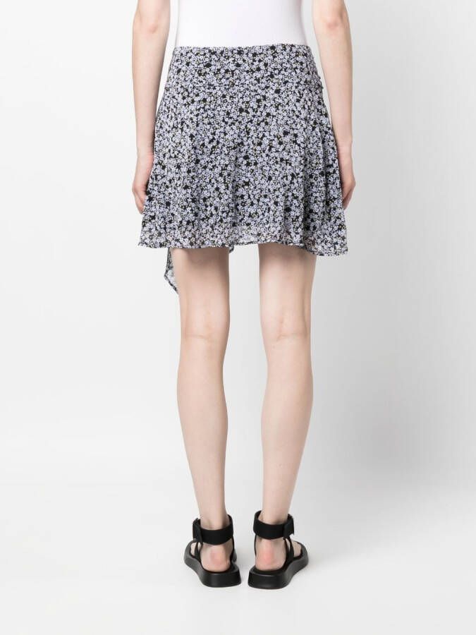 DKNY Wikkelrok met bloemenprint Zwart