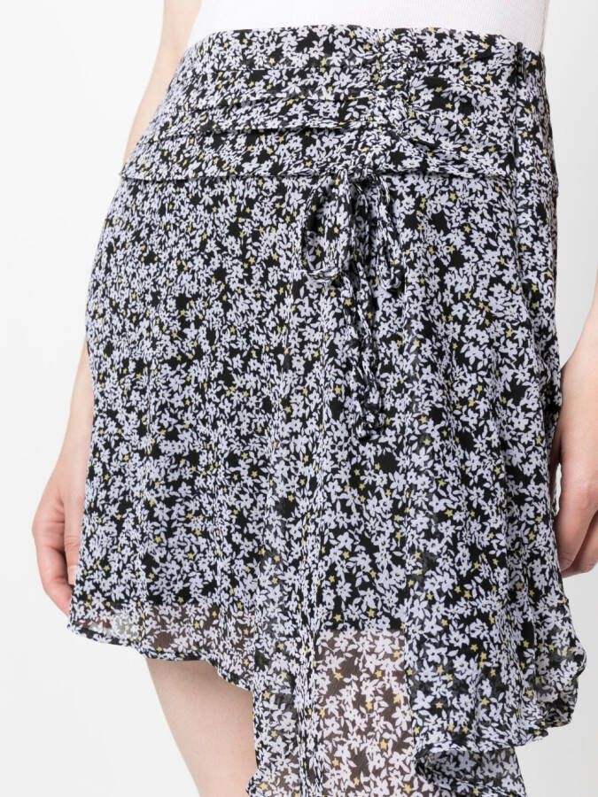 DKNY Wikkelrok met bloemenprint Zwart