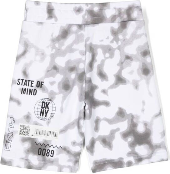 Dkny Kids Bermuda shorts met logoprint Wit