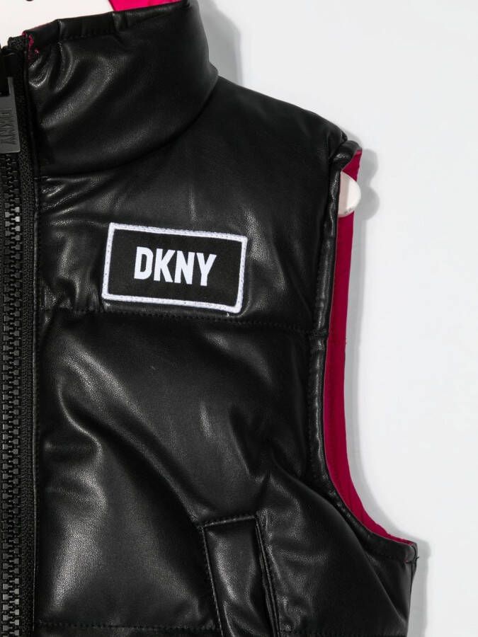 Dkny Kids Bodywarmer met logoprint Zwart