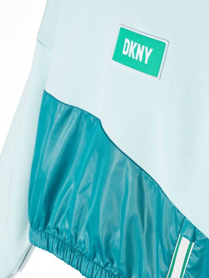 Dkny Kids Hoodie met logopatch Blauw