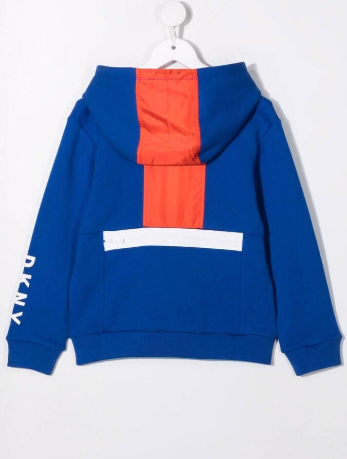 Dkny Kids Hoodie met logoprint Blauw