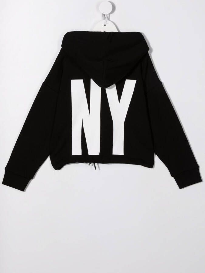 Dkny Kids Hoodie met logoprint Zwart