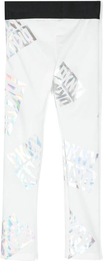 Dkny Kids Legging met logoprint Wit