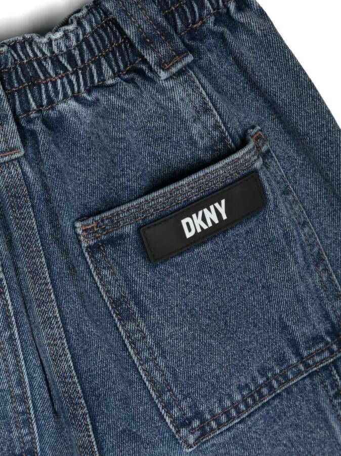 Dkny Kids Jeans met logopatch Blauw
