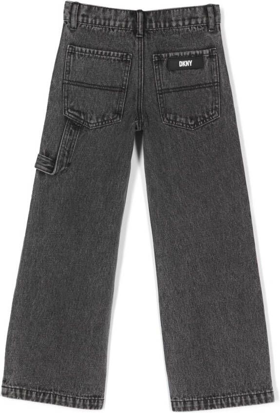 Dkny Kids Jeans met logopatch Zwart
