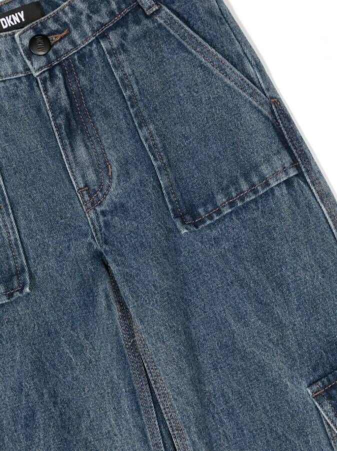 Dkny Kids Jeans met wijde pijpen Blauw