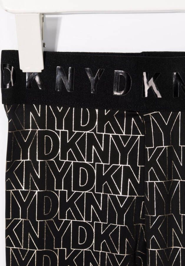 Dkny Kids Legging met logoband Zwart