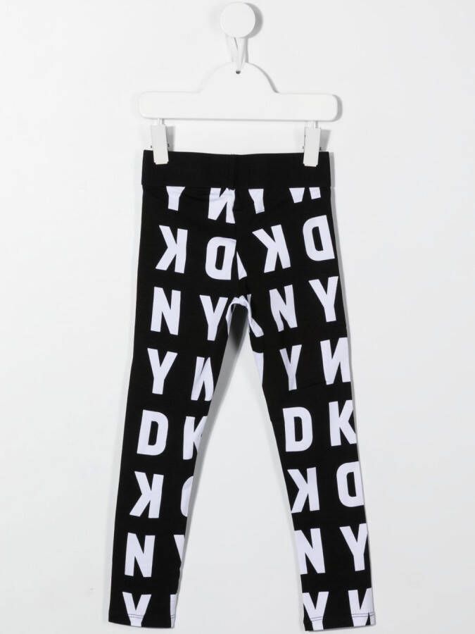 Dkny Kids Legging met logoprint Zwart