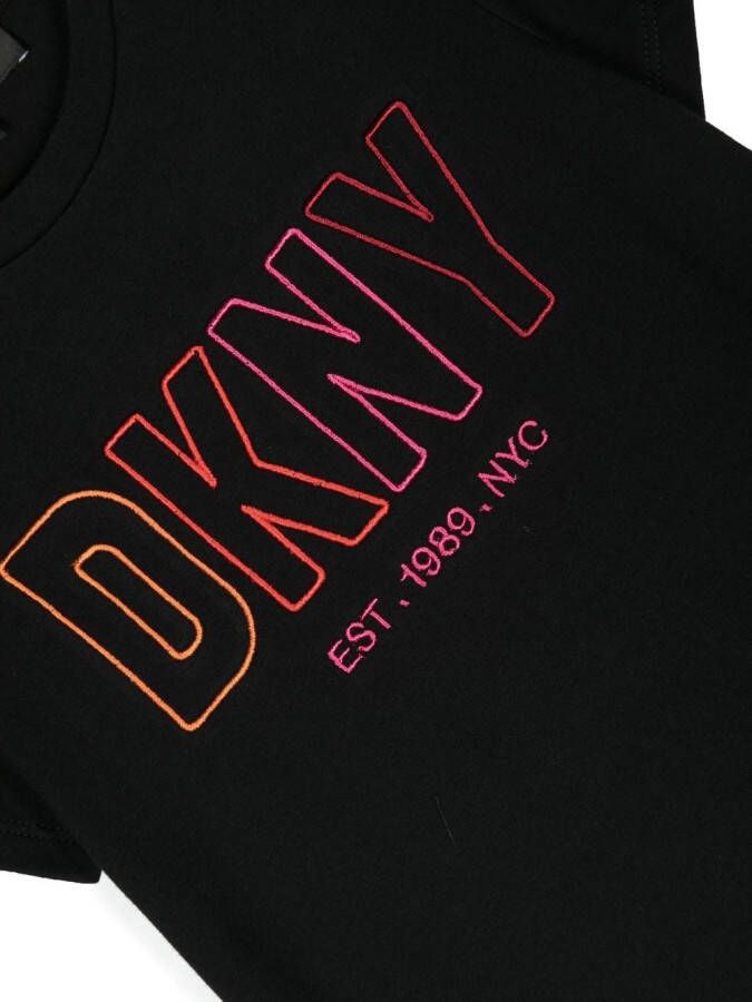 Dkny Kids T-shirtjurk met geborduurd logo Zwart