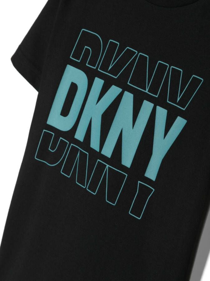 Dkny Kids T-Shirt met logoprint Zwart