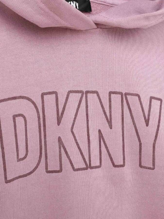 Dkny Kids Hoodie met logoprint Roze