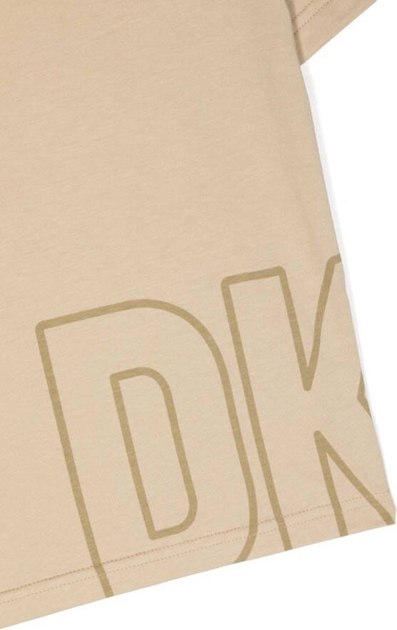 Dkny Kids T-shirt met logoprint Beige