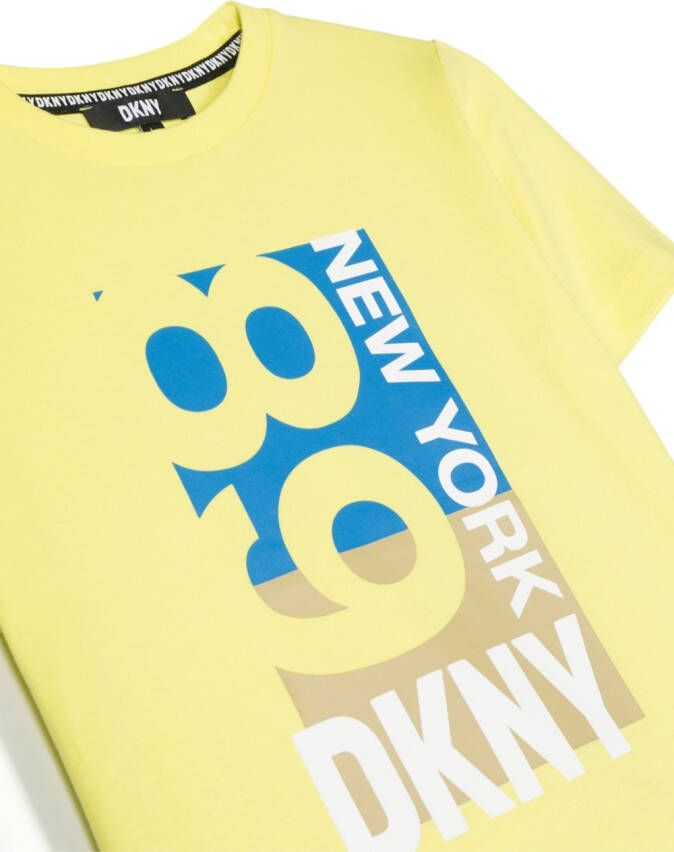 Dkny Kids T-shirt met logoprint Geel