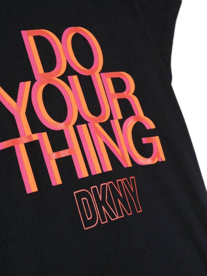 Dkny Kids T-shirt met logoprint Zwart