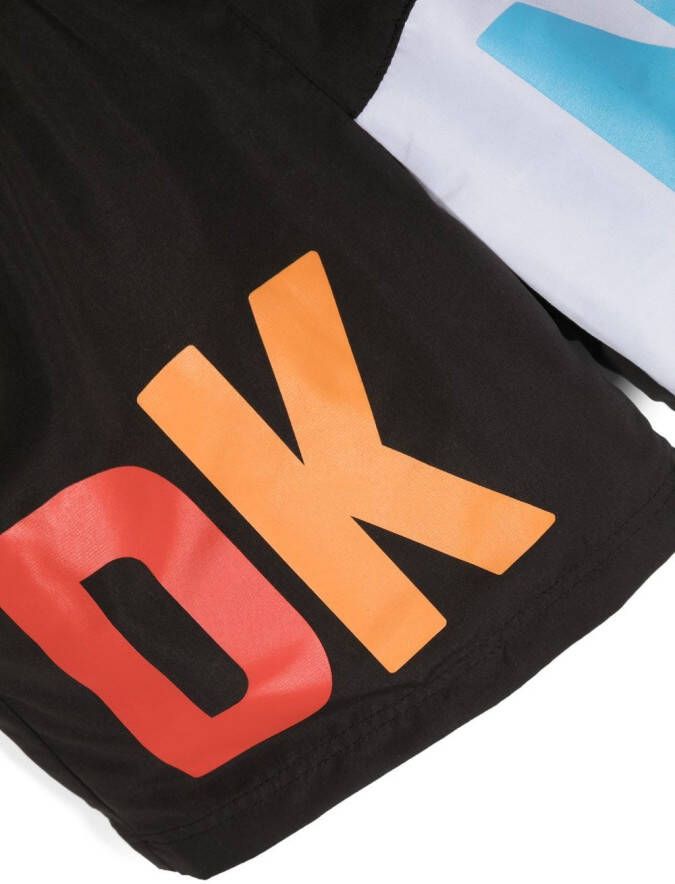 Dkny Kids Zwembroek met logoprint Zwart