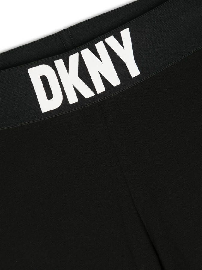 Dkny Kids Legging met logoband Zwart