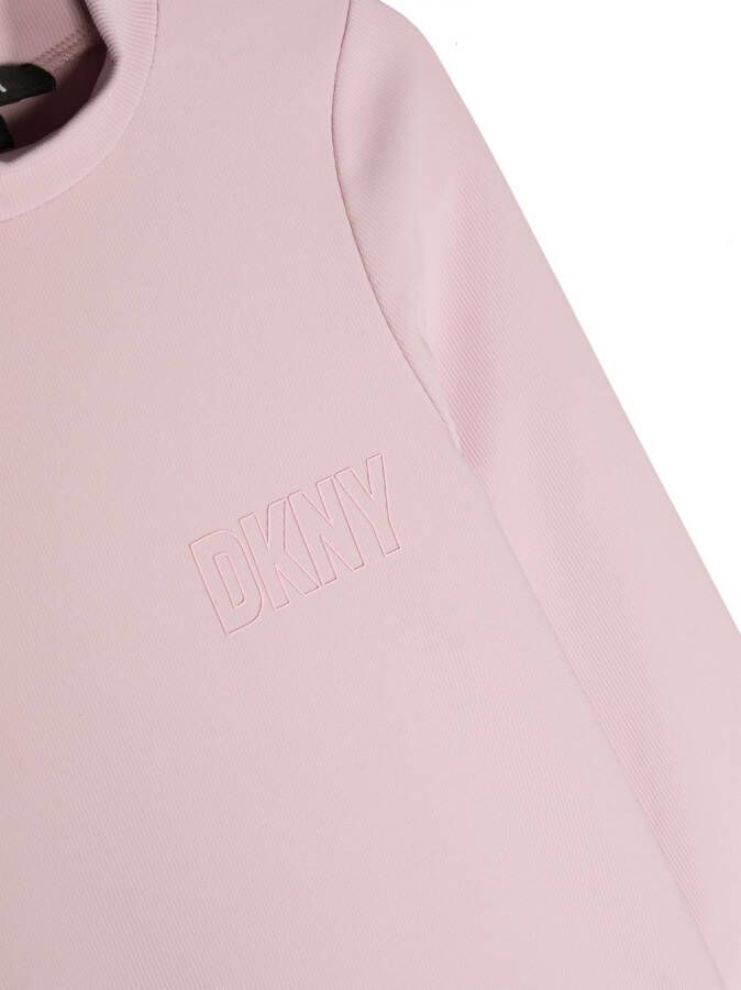 Dkny Kids Sweater met geborduurd logo Roze