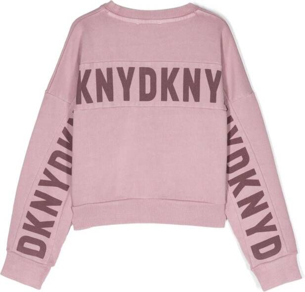 Dkny Kids Sweater met logoprint Paars