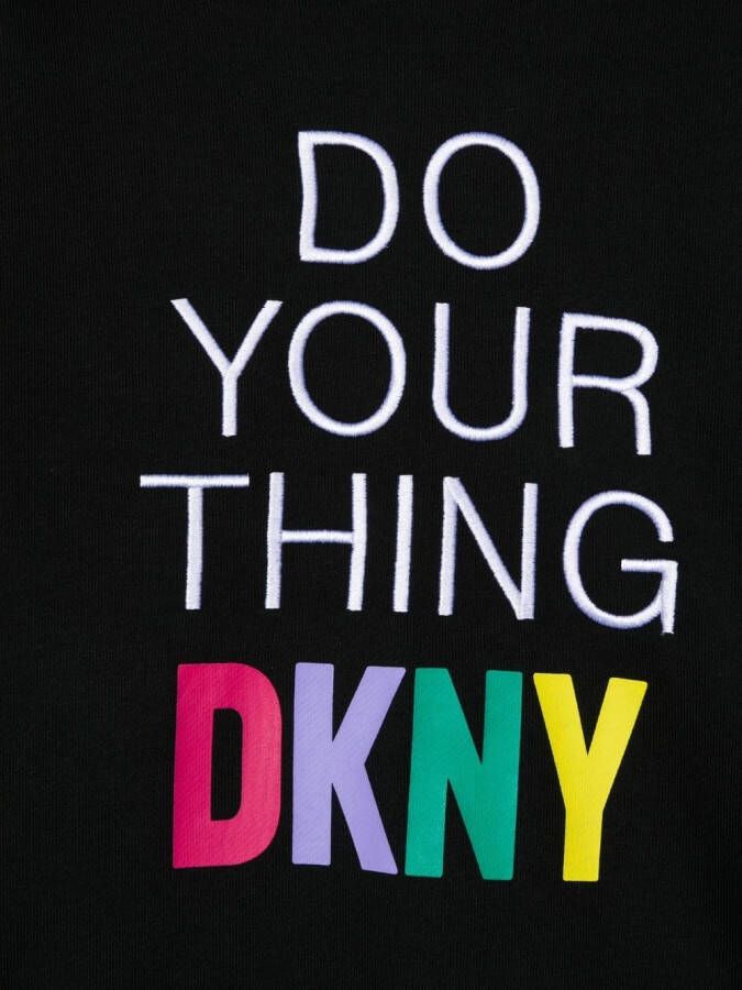Dkny Kids Sweaterjurk met tekst Zwart