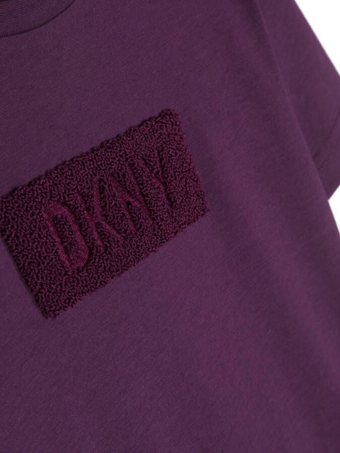 Dkny Kids T-shirt met logopatch Paars