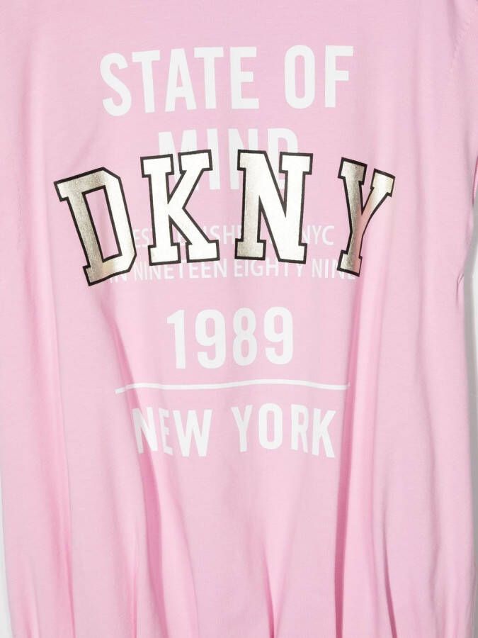 Dkny Kids T-shirtjurk met logoprint Roze