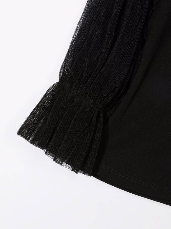 Dkny Kids Trui met tulen mouwen Zwart