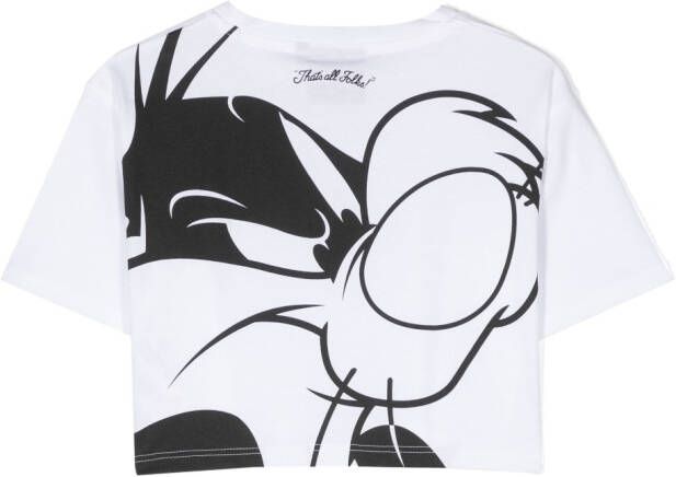 Dkny Kids x Looney Tunes cropped T-shirt Wit