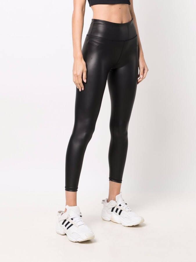 DKNY Legging met wet-look Zwart