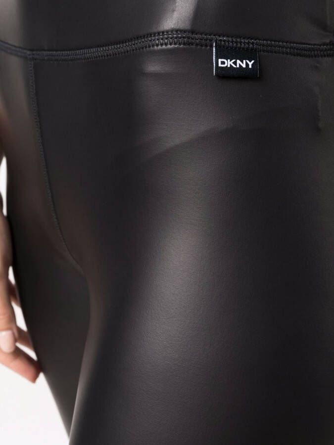 DKNY Legging met wet-look Zwart