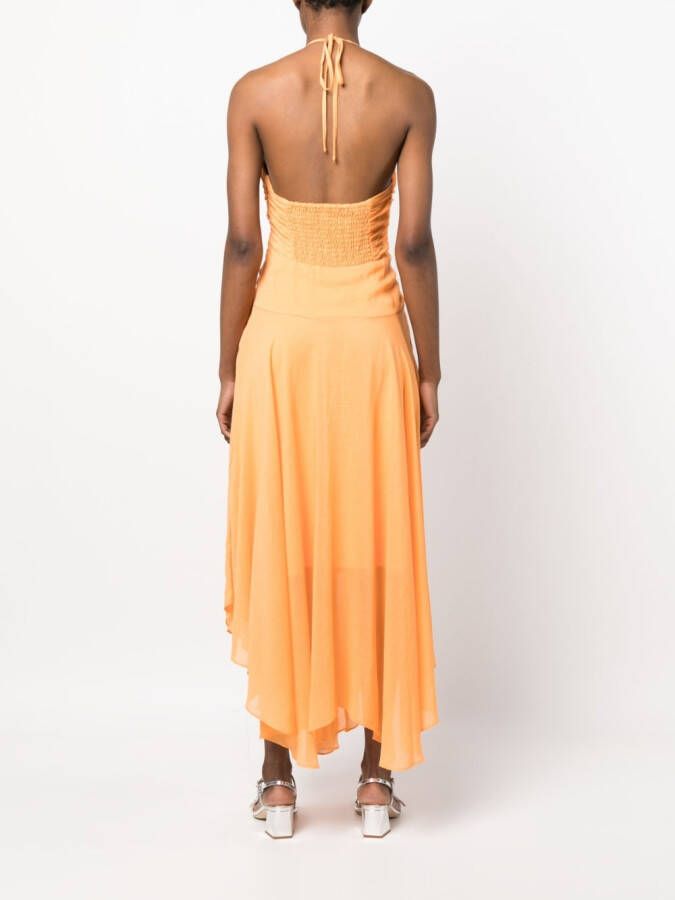 DKNY Maxi-jurk met gekreukt effect Oranje