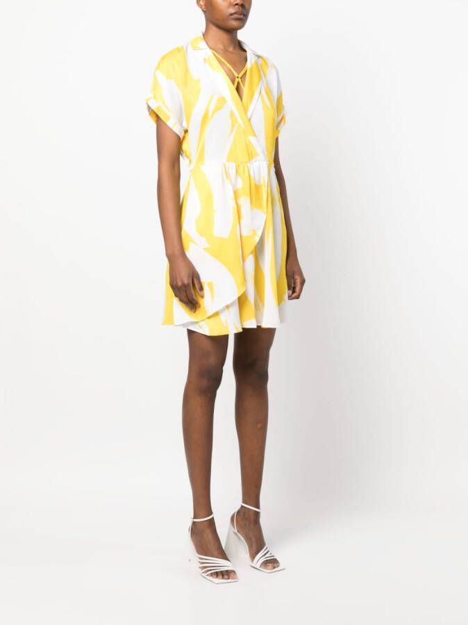 DKNY Midi-jurk met grafische print Geel