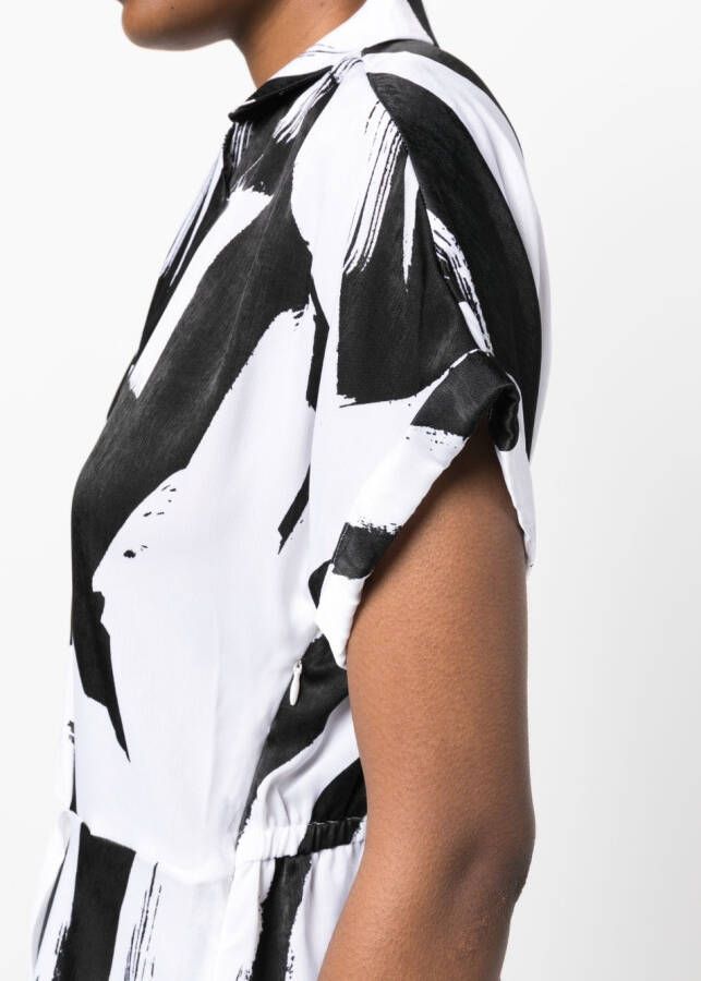 DKNY Midi-jurk met grafische print Zwart