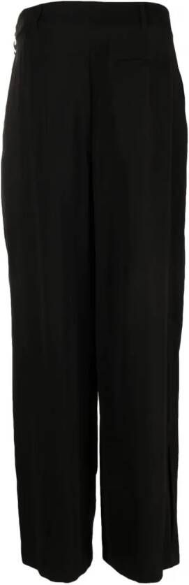 DKNY off-centre fastening straight-leg trousers Zwart