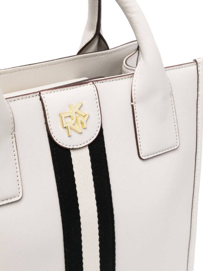 DKNY Shopper met streepdetail Beige