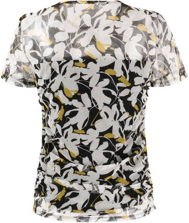 DKNY T-shirt met bloemenprint Wit