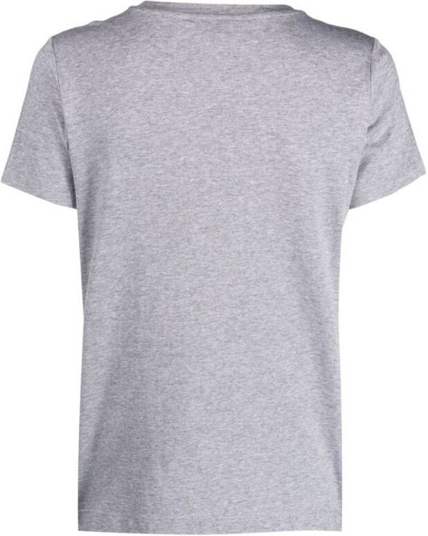 DKNY T-shirt met logo-reliëf Grijs