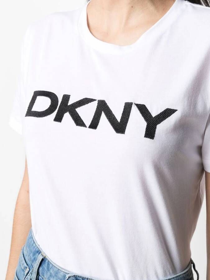 DKNY T-shirt met logoprint Wit