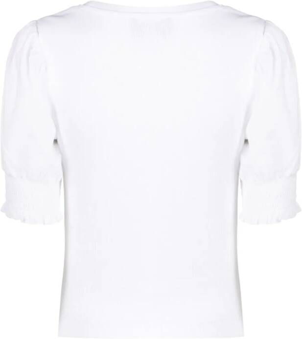 DKNY T-shirt met pofmouwen Wit