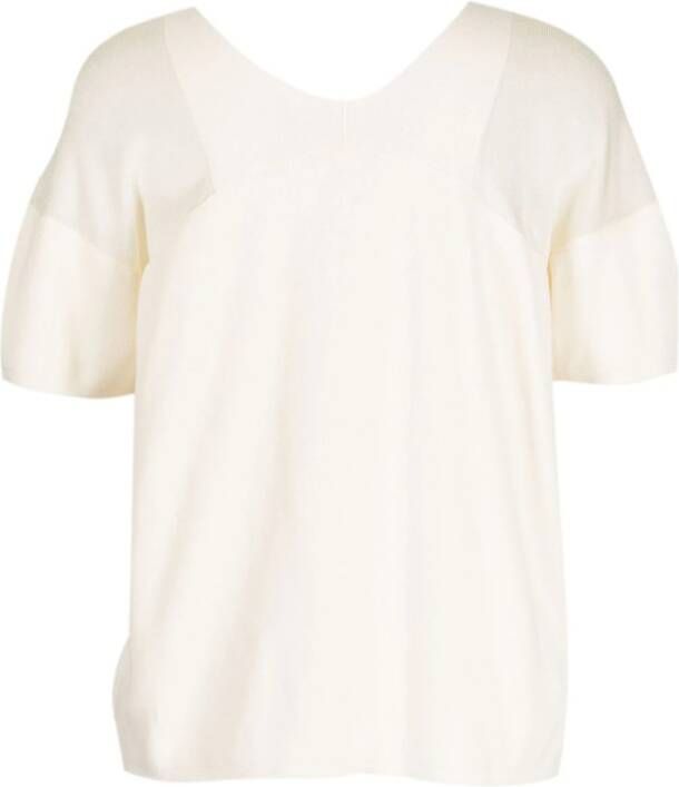 DKNY T-shirt met ronde hals Beige