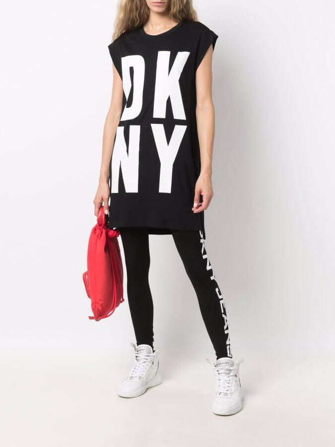 DKNY Top met logoprint Zwart