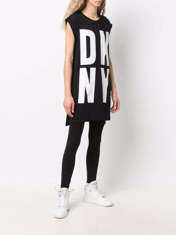 DKNY Top met logoprint Zwart