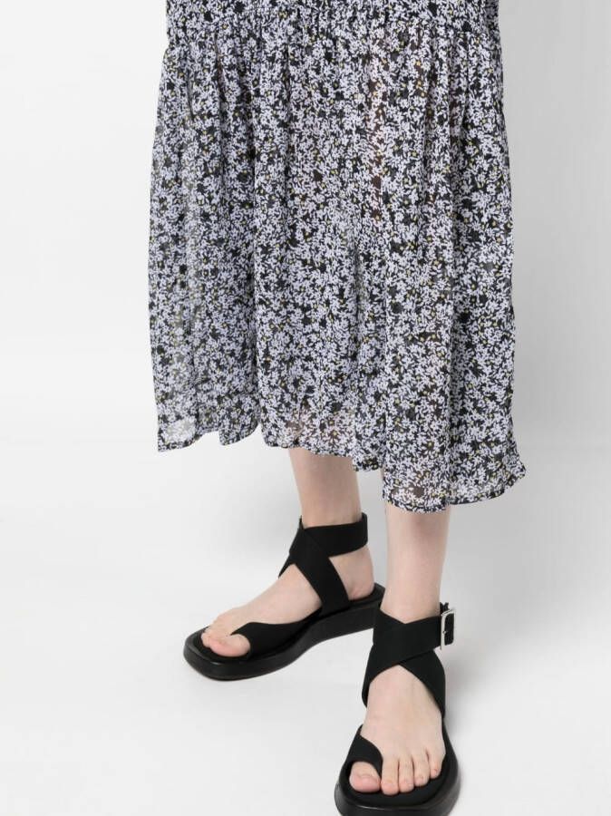 DKNY Maxi-jurk met bloemenprint Zwart