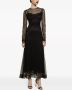 Dolce & Gabbana A-lijn maxi-jurk verfraaid met stras Zwart - Thumbnail 3