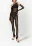 Dolce & Gabbana Asymmetrische jumpsuit met jacquard Zwart - Thumbnail 3