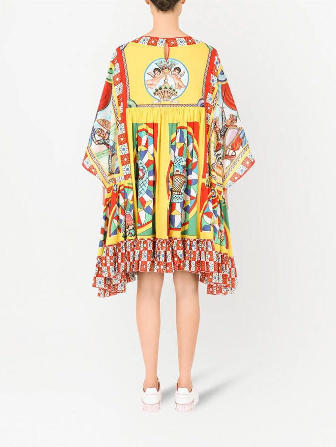 Dolce & Gabbana Katoenen tuniek met print Geel