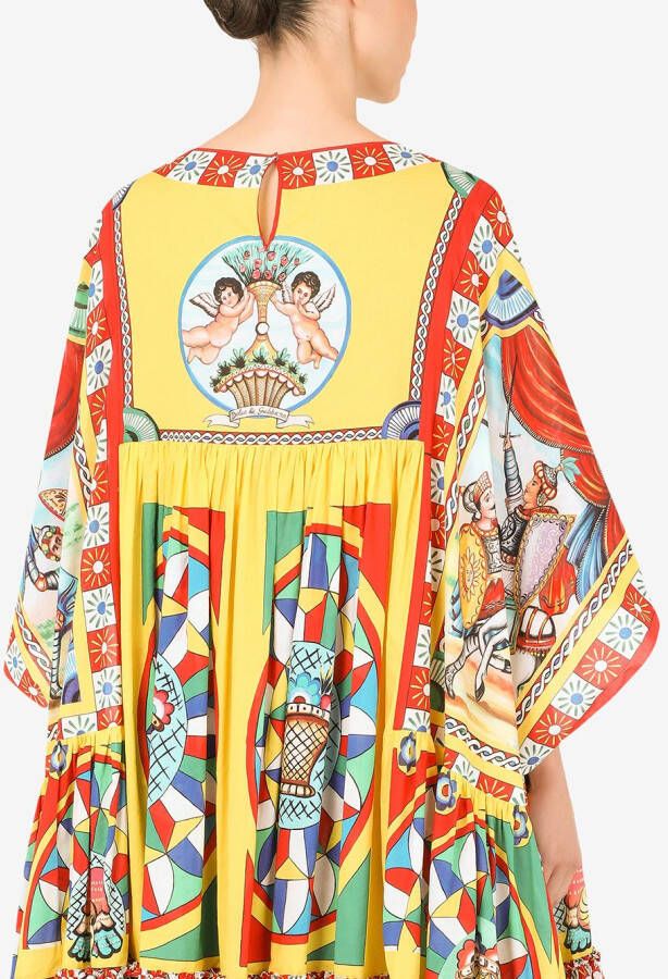 Dolce & Gabbana Katoenen tuniek met print Geel