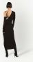 Dolce & Gabbana Asymmetrische midi-jurk met afneembare mouw Zwart - Thumbnail 4