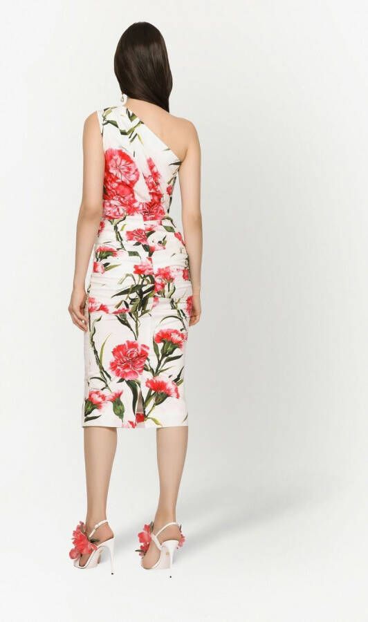 Dolce & Gabbana Asymmetrische midi-jurk Wit
